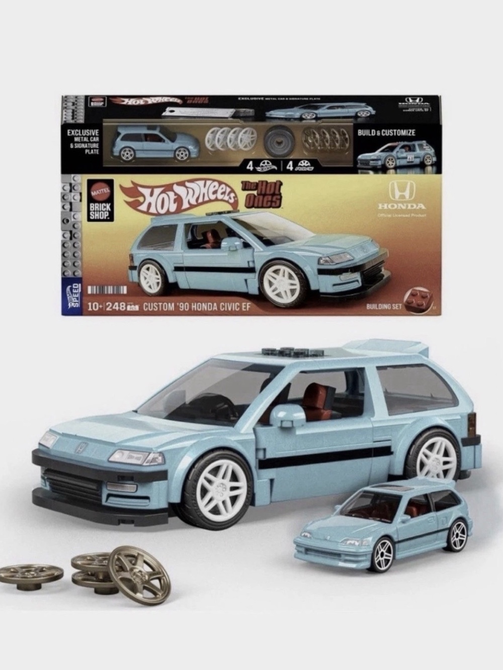 Mattel Hot Wheels Brick Shop Custom '90 Honda Civic EF The Hot Ones Speed Series